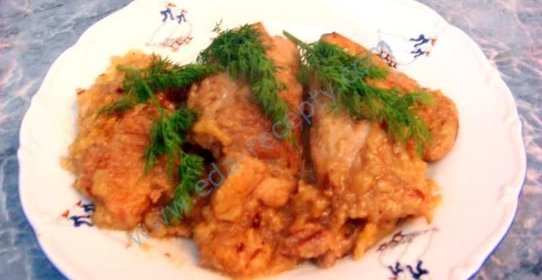 Свинина с айвой в соусе