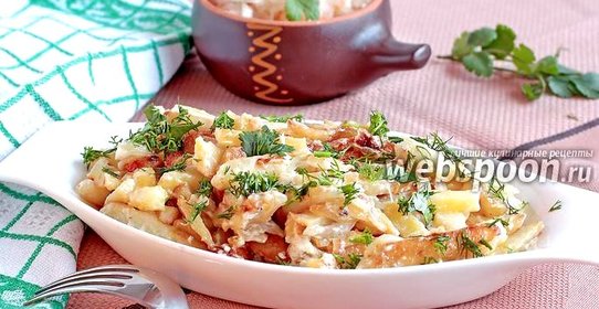 Картошка со сметаной и чесноком