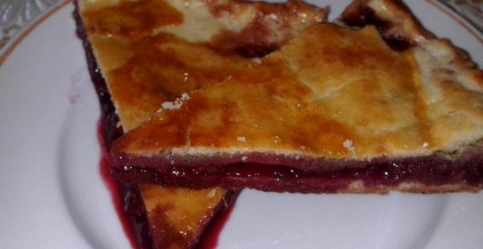 Вишнёвый пирог из песочного теста