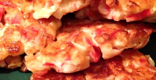 Крабовые оладьи