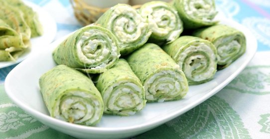 Блины со шпинатом