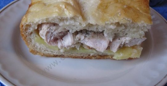 Пирог с картошкой и курицей в духовке