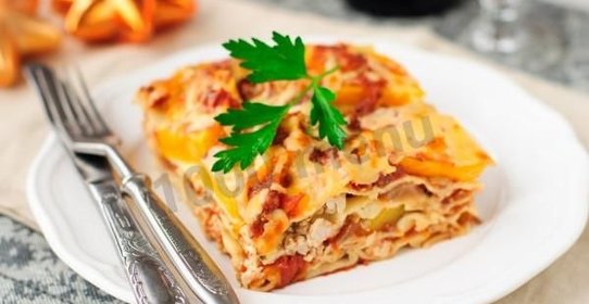 Лазанья вегетарианская с баклажанами