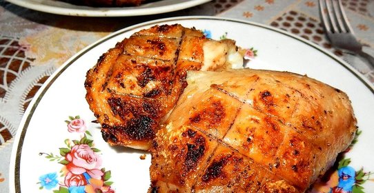 Перченая курица на мангале