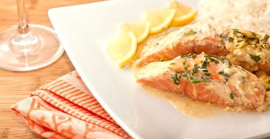 Лосось в сливочном соусе