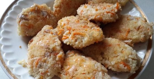 Постные котлеты из риса с грибами