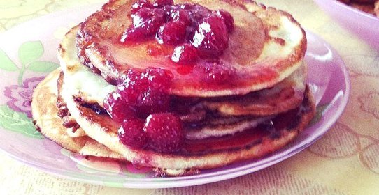 Оладьи на молоке с бананами