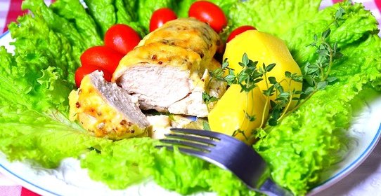 Куриное филе в сливочном соусе с тимьяном