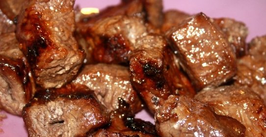 Шашлык из телятины с соевым соусом