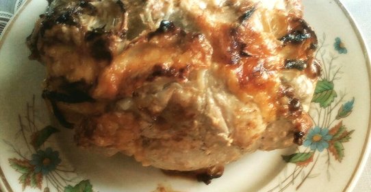Свинина с сыром и лимоном