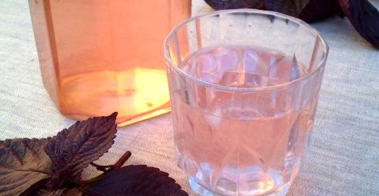 Напиток из фиолетового базилика