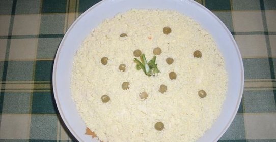 Салат Мимоза нежная с картошкой