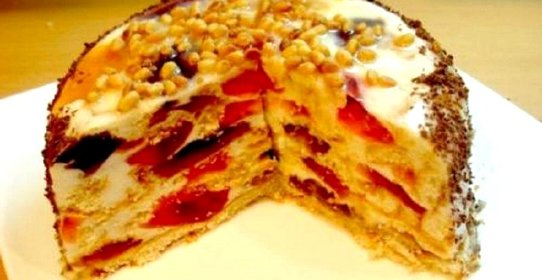 Нежный легкий тортик