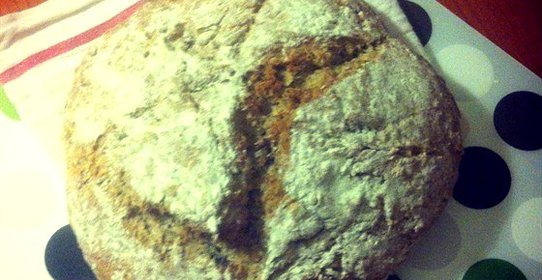 Бездрожжевой хлеб на кефире с грецкими орехами