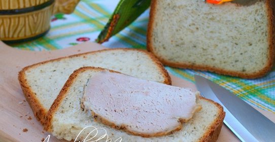 Пшеничный хлеб с сухой петрушкой в хлебопечке