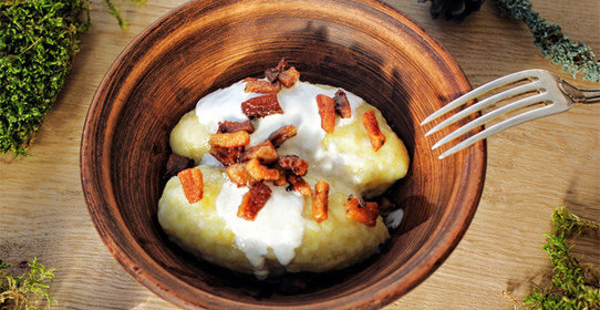 Литовские цепеллины с творогом