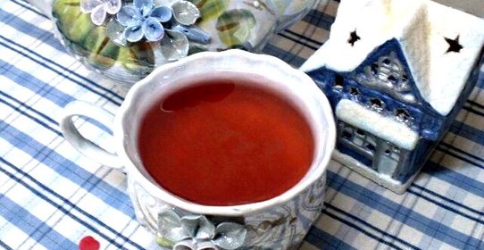 Мате с соком калины и корнем имбиря