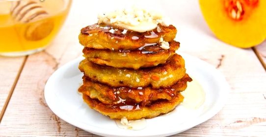 Тыквенно-банановые оладьи