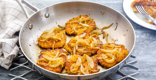 Постные оладьи из кабачков