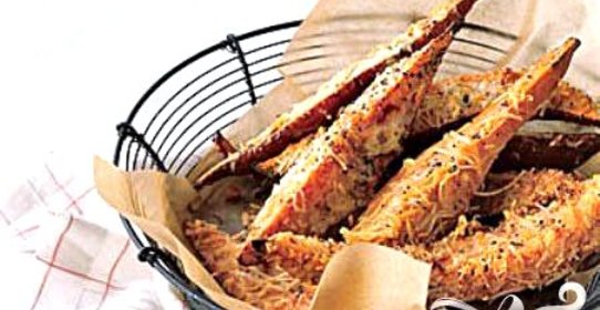 Сладкий картофель с пармезаном