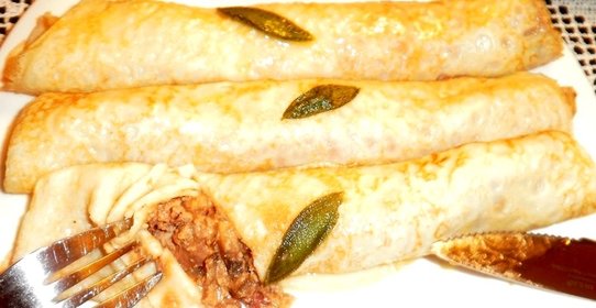 Блинчики с печеночным паштетом