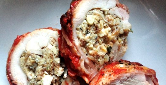 Фаршированные куриные окорочка