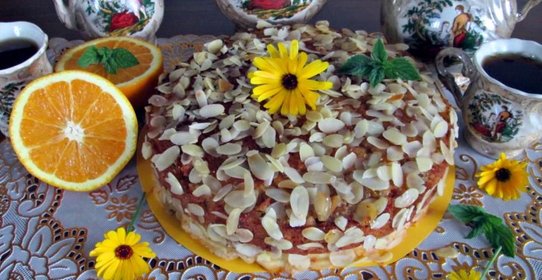 Миндально-тыквенный пирог Bolo de abóbora ou bolo mimoso
