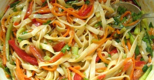 Лапша удон с овощами