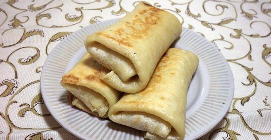 Блины с мясной начинкой