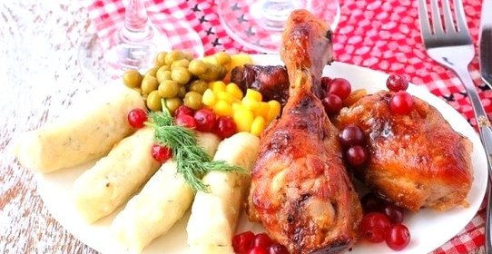 Курица в клюквенно-медовом соусе