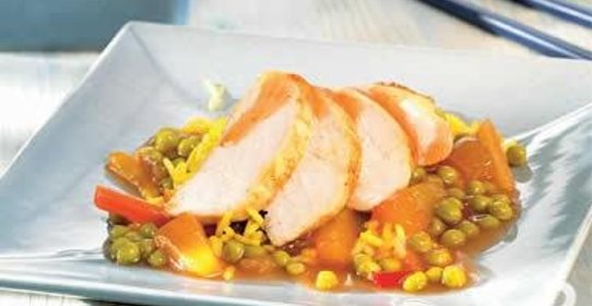 Курица с куркумой в кисло-сладком соусе