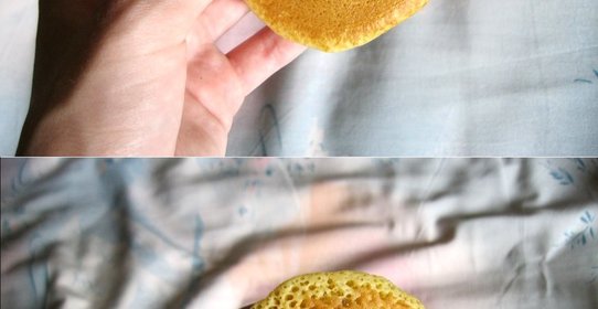 Апельсиновые оладьи из кукурузной муки с орехами