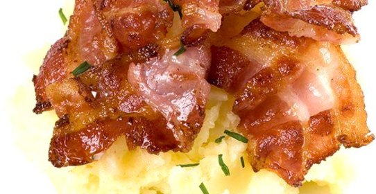 Картофельное пюре с беконом и укропом