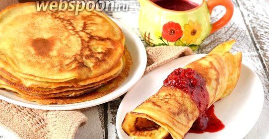 Толстые блины на кефире