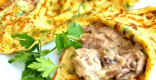 Блины с опятами