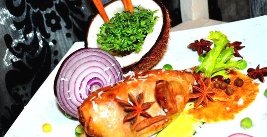 Перепелка с бадьяном в кокосовом молоке