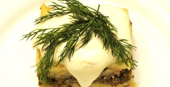 Картофель с куриной печенью