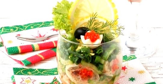 Салат-коктейль «Зимняя лакомка»