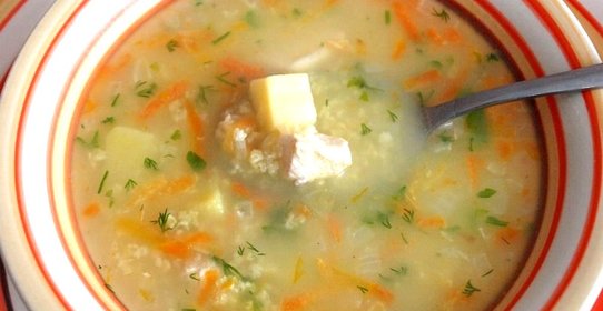 Куриный суп с пшеном