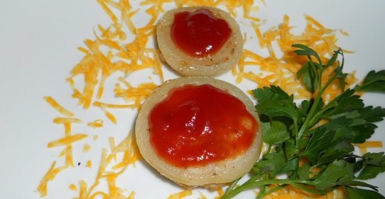 Луковые колечки с мясом Любимой маме