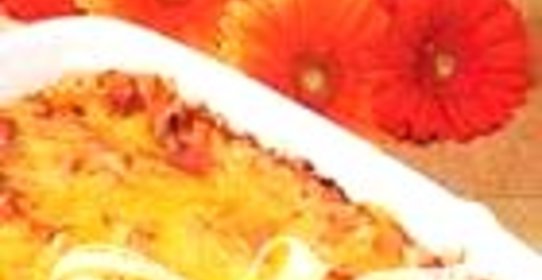 Лазанья с беконом и сыром Колби