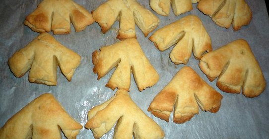 Творожное печенье «Гусиные лапки» на маргарине