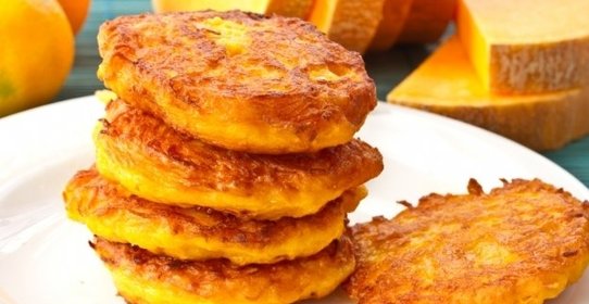 Печеные оладьи из тыквы
