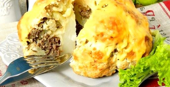 Фаршированная цветная капуста, запеченная в духовке