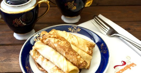 Блинчики с печенью трески