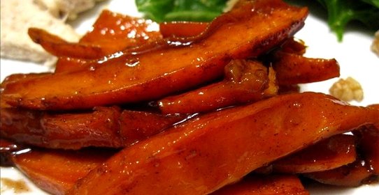 Сладкий картофель в карамели