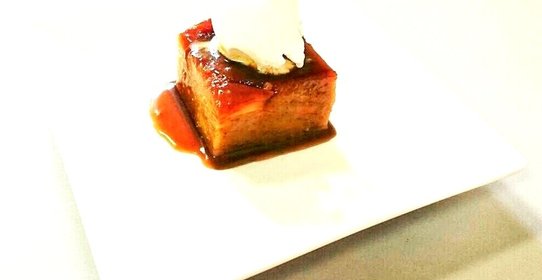 Банановый пирог-перевертыш с карамелью