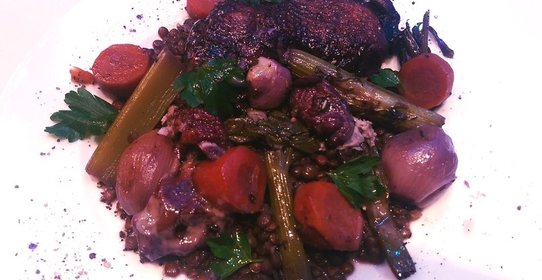 Петух (курица) в вине