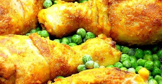 Курица с горохом