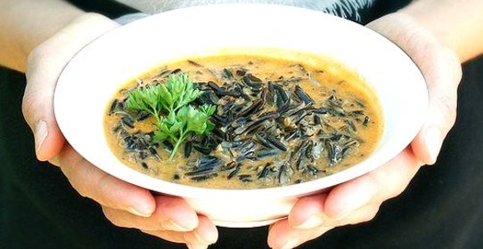 Дикий рис в кокосовом соусе